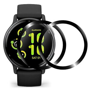 �K�[�~�� (Garmin) Vivoactive5 �t�B���� 2���Z�b�g �K�[�~�� �r�{�A�N�e�B�u 5 �t�B���� �S�ʕی� 3D���E���h�G�b�W���H PMMA�f�� 0.26mm �w��h�~ ���ߗ�99% ��U�h�~ �����z�� Garmin Vivoactive5 �ی�t�B