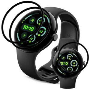  Google Pixel Watch 3 45mm tB [3Zbg Sʕی] PET Yf@ 3DȖ O[O sNZ X}[gEHb` 3 45mm tیtB  ߗ h~ LYC@\ 