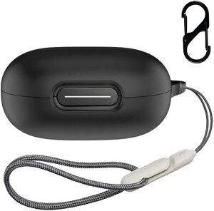 Anker Soundcore C40i ケース 保護カバー Soundcore C40i カバー 全面保護カバー シリコンケース 軽量 カラビナ付き 紛失防止 充電対応 着脱簡単 Anker Soundcore C40i 対応 (ブラック)
