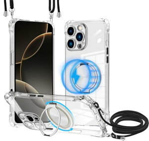 iPhone 16 Pro Max P[X NA MagSafeΉ 360x]X^h Ot CX[d lbN V_[ Jo[ | | ΂߂ Rt ؍ ϏՌ X^h@\ cΉ  TPU
