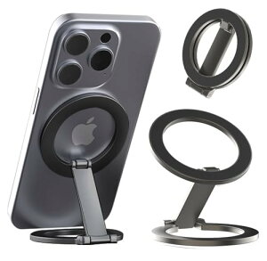 Stand / MagSafeΉ X}zX^h ʃ}Olbg  ܂肽MagSafeΉ gуO  iPhone 16 15 14 13 12 Pro Max AndroidɑΉ  }OlbgX^h ԍڃz_[ 360x] px