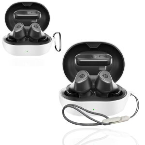 SteelSeries Arctis GameBuds �P�[�X �\�t�g �X�|�[�c �N�[�� �f�U�C�� �Ռ��z�� �h�� �h�o �y�� �����h�~ �̃t�b�N�𓋍ڂ��� �X�����\�t�g �P�[�X�J�o�[ SteelSeries Arctis GameBuds �J�o�[ (�z���C�g) ����