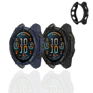 GARMIN (�K�[�~��) Enduro3 �P�[�X �u���b�N + �u���[ �ی�J�o�[ �P�[�X TPU�f�� �h�C�菝 �S�ʕی� �����ȒP ���ϋv �h�Ռ� GARMIN (�K�[�~��) Enduro3 �J�o�[ (�u���b�N) [2��] ��������