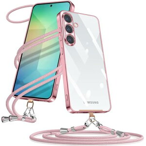 Samsung Galaxy S25 ケース クリア ショルダー ギャラクシーS25 スマホケース SC-51F SCG31 カバー 肩掛け 斜めかけ 縄掛けケース 透明 薄型 軽量 TPU 携帯ケース 紐付き 斜めがけ 織りストラップ付き 長