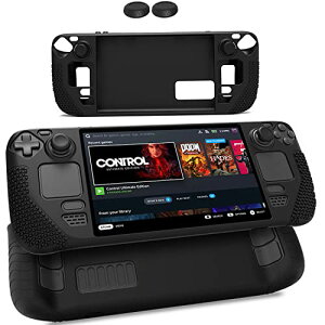 Steam Deck P[X Jo[ یP[XX`[fbLpیJo[ VRf h~ Sʕی ϏՌ y M݌v ~ 2̃WCXeBbNLbvANZTt (ubN)