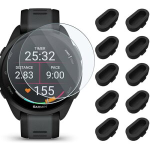 Garmin (�K�[�~��) Forerunner 165 �t�B���� �v���O �Z�b�g 2���K���X�t�C����+10�_���h�o�v���O 2.5D ���H ��U�h�~ �������� �����x �����z�� �ώw�� �C�A�Ȃ� �d��|�[�g�`���[�W���[�|�[�g�h�o�v