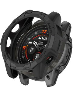 Garmin Fenix E �ی�J�o�[ TPU ���^ �y�� fenix E �P�[�X 47mm ���h�~ �ϏՌ� �Ռ��z�� �ϋv�� �j�����p �S�ʕی� ���E�ȒP �A�N�Z�T���[ �^���P�[�X �K�[�~�� Fenix E 47mm �Ή� �u���b�N ��������