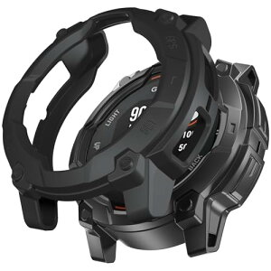 Garmin Instinct 3 保護カバー 薄型 軽量 耐衝撃 耐久性 傷防止 防水 男女兼用 全面保護 着脱簡単 アクセサリー 運動ケース スポーティー フレーム ガーミン Instinct 3 50mm Solar ブラック 送料無料