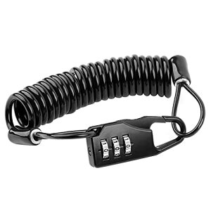 ヘルメットロック Φ2.5×1200mm ヘルメットホルダー バイク ヘルメット ロック ワイヤーロック 自転車 ワイヤー 盗難防止 ブラック 送料無料