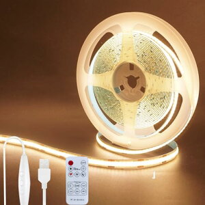 e[vCg 5V COB LED XgbvCg [gXCb`t 5M F 3000K LED320/M 8mm hIP20 1.5M USBXCb`P[u DIY ƒ̃CeAp