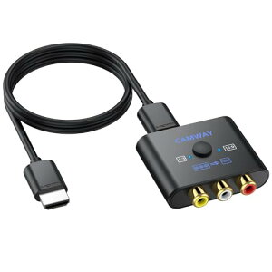 RCA to HDMI ϊ Ro[^[ 16:9/4:3ϊ AV to HDMI Ro[^[ hdmi ϊ 720P/1080Pϊ (  ) 3F[q ~j R|Wbg Wii/PS1/PS2/N64p DVD/VHS/VCRp 
