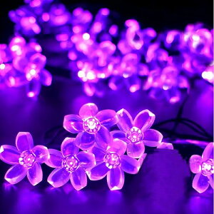 クロストーク電池とUSB給電の32 FT/10 M紫色80 LED桜クロストーク 室内/屋外装飾-クリスマス ガーデン 誕生日 結婚式 パーティーの理想的な選択