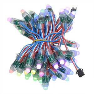 50pcs ws2811 LEDC~l[VCg RGBtJ[ sNZ LEDW[12mm LEDXgOCgʃAhXw\led CghIP68 DC5V