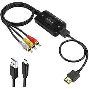 RCA to HDMI ϊRo[^[ AV to HDMI R|Wbg 4K / 1080 / 720P؂ւ o͉ USBd 3F(  )rfI / avP[u hdmi P[ut N64p Wii PS2 Xbox VHS VCR Camera DVDȂǑΉ av to hdmi