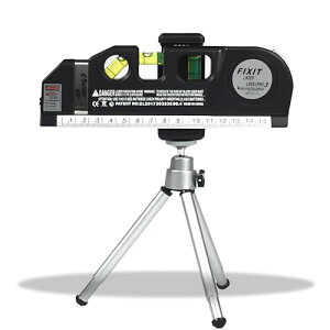 水平器 多機能 水平垂直測定 水準器 三脚付き テープ 室内飾り測定用