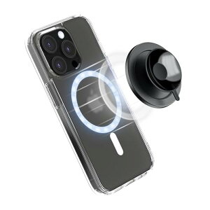 吸盤式 スマホグリップ Magsafe対応 マグネット式 電話ホルダー 強力吸盤 iPhone 15 14 13 12 Pro Max Androidに対応 超強磁力 片手操作 強力吸盤 鏡 浴室 洗面台 キッチン リビングなど 壁に吸着可能 ブ
