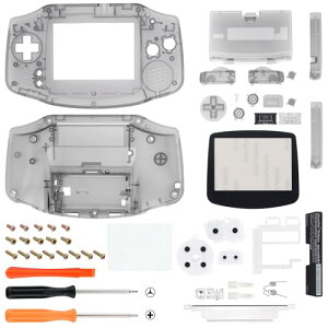 �Q�[���{�[�C�A�h�o���X GBA IPS �Ή� �����p �V�F�� �t���n�E�W���O�J�o�[ �{�^���t�� �N���A IPS �W��LCD ������ �Ή� �R���\�[����IPS�X�N���[���͕t�����Ă��܂��� �N���A�u���b�N