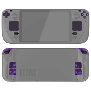 steam deck oled 交換 フルボタンセット steam deck oledコンソール 対応 カスタム DIY ABXY 十字キー トラックパッド バンパー トリガーボタン ツール付き -コンソールは含まれていません クリアパープ