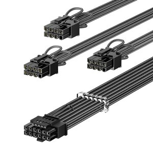 PCIe 5.0 GPUdP[uX[u70cm 16pin (12+4) 12VHPWR RlN^ RTX 3090 Ti 4080 4090 3x8pin (6+2) PCI eIXvO ASUS EVGA SeasonicW[dΉ (ubN)