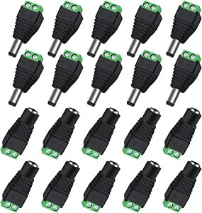DCWbN A_v^[5.5mm x 2.1mm 10X +10IX DC 12V dA_v^RlN^ lW[qA_v^ DCdvO ϊA_v CCTVJ LEDXgbvCg ϊvO 20Zbg 