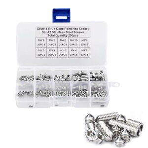 ClWZbg ZplWZbg 200pcs Zpt~߃lW Zbg ClW304 XeX|˂ ڑ Cc[ M3 / M4 / M5 / M6 / M8 10 e20{ [P[Xt 
