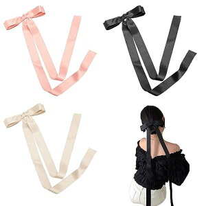 ヘアクリップ リボン ヘアピン (3個セット) 蝶結び 髪飾り 跡がつかない おしゃれ 可愛い 子供 レディース 髪留め 成人式 発表会 誕生日 浴衣 和装 ヘアアクセサリー