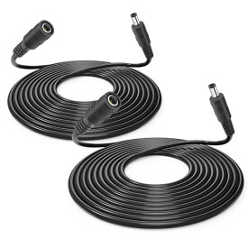 DC / ACアダプタ 延長ケーブル 10m DC / AC 変換アダプター 延長コード 5.5mm 2.1mm 高耐久 LEDテープ 電源コード CCTVカメラ IPカメラ DVR ネットワークカメラAHD防犯カメラシステム DC延長コネクタ パワーケーブル 2個セット