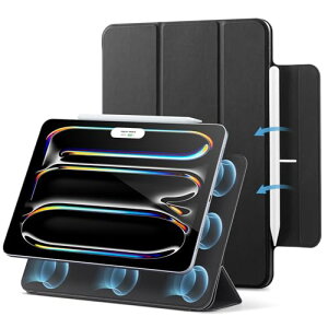iPad Pro 13C` P[X M4 2024 ̓}Olbgz XȎO܂X^hP[X Pencil Pro / USB CSΉ ϋvی ubN