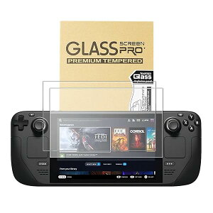 Steam Deck OLED 7.4 インチ (NEW 2023) 保護フィルム 9H 強化ガラスフィルム アンチスクラッチ HD クリア スクリーンプロテクター 2パック 送料無料