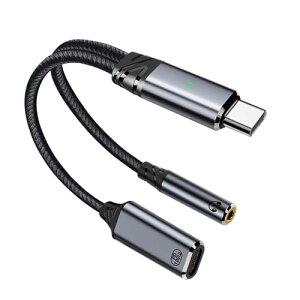  USB C 3.5mm ϊP[u USB C to 3.5mmwbhtHя[dP[u 2 in 1 USB C PD100w to 3.5mm AUXI[fBIWbNhOUSB^Cvc[dP[uR[hiPhone 15 16 google pixel 
