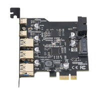 PCIe to USB 3.2 Gen 2 拡張カード 20Gbps 5 ポート PCI Expr A デスクトップ PC USB タイプ A / C ポー…