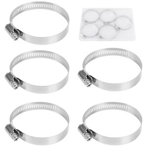 ホースバンド 46 70mm 5個 304ステンレス ホースクランプ バイクパーツ マフラーバンド 調整可能 強力固定 汎用配管 収納ボックス付き ネジ式 (46 70mm 5個入り) 送料無料