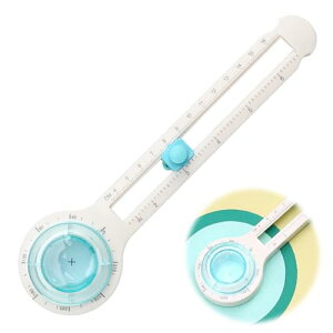 円切りカッター コンパスカッター 直径8cm〜32cm 対応 ペーパークラフト サークルカッター 円形ペーパーカッター 目盛り付き 円形カッター サイズ調整可能 コンパスカッター 丸く切る 穴があ