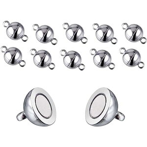 丸 マグネット ホール 磁気クラスプ マグネットボール 留め金一体型クラスプを閉じます 接続 パーツ 磁気ジュエリー 10個 球状 送料無料
