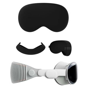 Apple Vision Pro カバー シリコン製 アップル Vision Pro VRヘッドセット用 保護カバー 防塵防汚 スクラッチ防止 耐衝撃カバー ソフトケース Apple Vision Pro用 アクセサリー(ブラック)