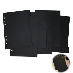 A5ノート A5ルーズリーフノート 仕切りカード プラスチック 仕切りカードa5 A5インデックスカード インデックスカードa5 ノートの仕切り インデックス a5 a5インデックス6穴 ファイル インデッ