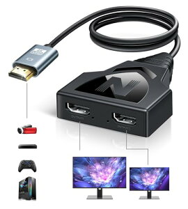 HDMIP[u z 4K HDMI Xvb^[12o o HDMI HD LED LCDp 12 HDMI Splitter USB Type-Cd HDR / 3D / HDCP1.4Ή Xbox / HDTV / DVDv[[ / p\RɓKp (ubN) 
