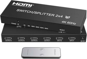 HDMI z 4K@60Hz 24o HDMIؑ֊ Rt HDMI SPDIFfW^ 3.5mmI[fBIt 4K 3D 1080p HDCP2.2 HDR 10 PS4 Xbox Fire StickȂǂɑΉ