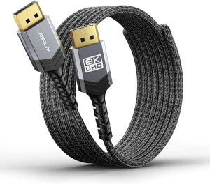 ディスプレイポートケーブル 3m DisplayPortケーブル 1.4規格 DP1.4 (8k@60hz 4k@144hz 2k@240hz) 32.4Gbps高速DPケーブルHD映画 ハイパフォーマンスゲーム HDR ゲームモニター PC TV対応 (グレー) 送料無料