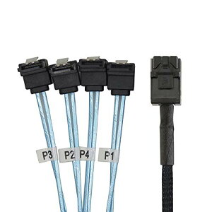 C^[i~j SAS SFF-8643 zXgpxt 4 SATA ^[Qbg n[hfBXN 6Gbps f[^T[o[ RAIDP[u 1m
