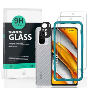 Xiaomi Poco F3 / Redmi K40 / K40 Pro 5G �ی�t�B���� �K���X�t�B���� �����K���X �v���e�N�^�[ 2�� 9H �����K���X �J���������Y�v���e�N�^�[ 1 ���t�� �w�ʃJ�[�{���t�@�C�o�[�t�B���� 1 �� ���h�~ ��
