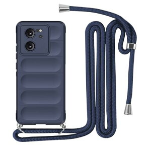 Xiaomi 13T / 13T Pro �P�[�X �l�b�N�X�g���b�v �ϏՌ� ���|�� �΂߂��� ��|�� �J�o�[ �X�}�z�P�[�X �V���R�� TPU �X�g���b�v�t�� �y�� �w��h�~ �����h�~ �Ռ��z�� ���C�����X�[�d�Ή� �~�b�h�i�C
