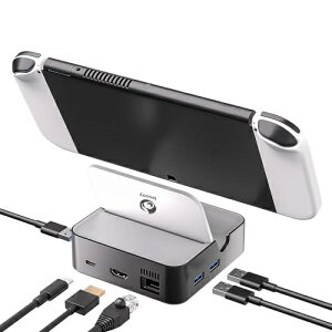 SwitchhbN Switch OLED[dX^h TVœĐɑΉ / 4K-1080Po / 100Mbps LAN|[g / 100W PD}[d / OUSB|[g