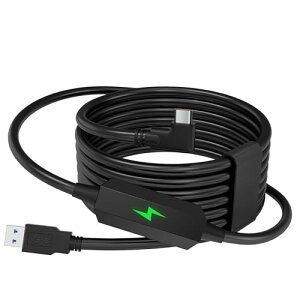 NP[u 5m Meta Quest3 Oculus Quest1 / 2ANZTƌ݊ USBA 3.2 & Type C 5Gbpsf[^] P[u Q[PC / Steam VRp (ubN)