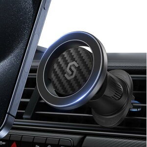 スマホホルダー 車 MagSafe対応 フック MagSafe車載 エアコン吹き出し口用 マグネット 車載スマホホルダー 車スマホスタンド 落下防止 360度回転 iPhone 16 15 14 13 12 SE Samsung Xperia など全種類スマホ