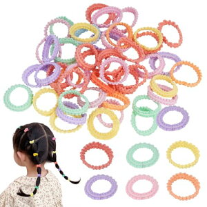 ヘアゴム 子供 キッズ 髪ゴム 女の子 カラフル 可愛い ベビー 大容量 子供 約45本セット かわいい くすみカラー 赤ちゃん 小さめ 保育園 (A款)