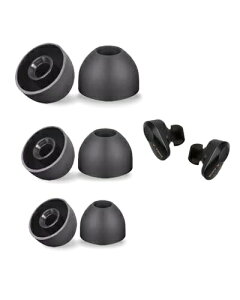 Sony 交換 イヤーピース 交換用 シリコン耳栓 WF-1000XM3 対応 シリコン製 (S / M / Lサイズ各1ペア) 滑り止め 柔らかい 軽量 着脱可能 水洗い可能(ブラック) 送料無料