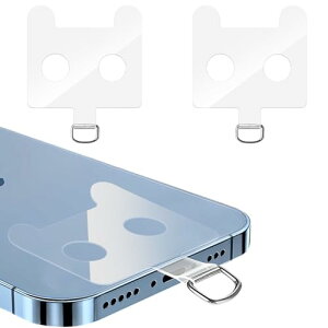 ストラップホルダー スマホ ストラップホール 透明パッチ ネックストラップ 外付け 落下防止 首掛け 斜めがけ 肩掛け 首かけ ショルダー 肩かけ 携帯ストラップ iPhone android スマホアクセサ