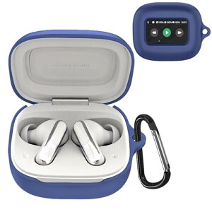 JBL LIVE BEAM 3 ケース シリコン 全面保護 落下防止 キズ防止 耐衝撃 装着充電可能 軽量小型 カラビナ付き (ブルー) 送料無料