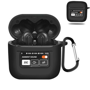 JBL TOUR PRO 2 �P�[�X �V���R�� �S�ʕی� �����h�~ �L�Y�h�~ �ϏՌ� �����[�d�\ �y�ʏ��^ �J���r�i�t�� (�u���b�N)